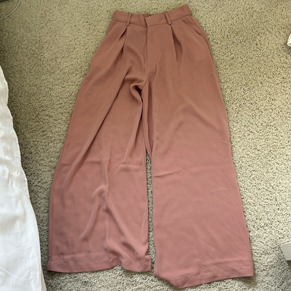 Pink XS Wide leg pants